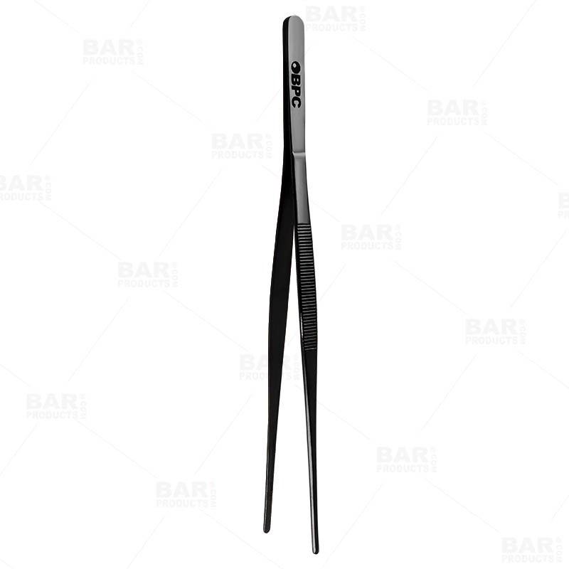 OLEA™ GUNMETAL PLATED LONG GARNISH TONGS-12&quot;