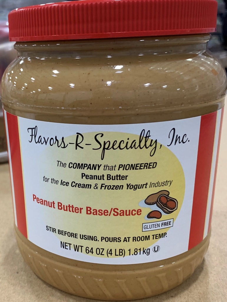 Flavors - Peanut Butter Base/Sauce Pet JAR 64oz=4# (1.81kg)