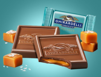 GHR Milk Chocolate Sea Salt Caramel Square
