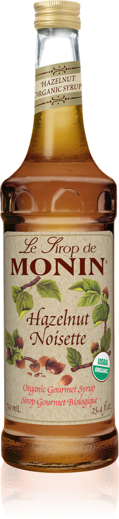 Monin Hazelnut Organic Syrups 750mL