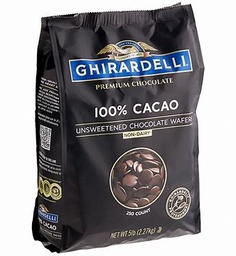 [41724] 100% Unsweetened Chocolate Wafers Bag 5lb