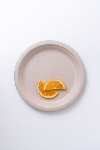 [9RP500] 9" Round Plate 1/125 - Sugarcane Bagasse