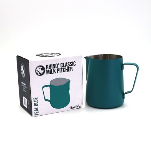 [RHCL450ML-TL] Rhino Classic Milk Pitcher 450ml/15oz - Teal Blue