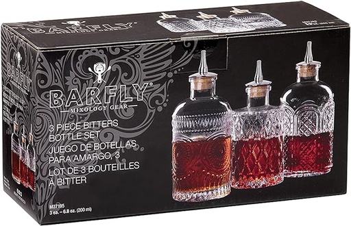 [M37195] Retro Design Bitters Bottle Set of 3