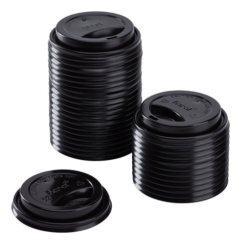 [V-SL4OZW LID] Bio-ware 4oz Black Sipper Dome Lid 1/100 