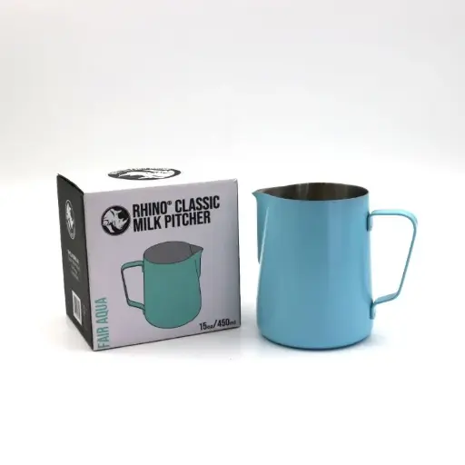 [RHCL450ML-FA] Rhino Classic Milk Pitcher 450ml/15oz - Fair Aqua