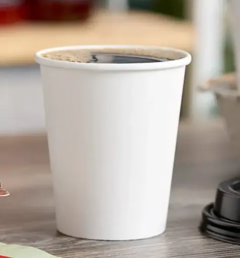 [PC-12oz] Paper Cups 12oz White Paper Hot Cup 1/50  