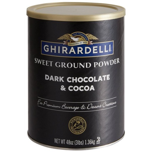 [40975] GHR Dark Chocolate & Cocoa Sweet Ground Powder 3lb