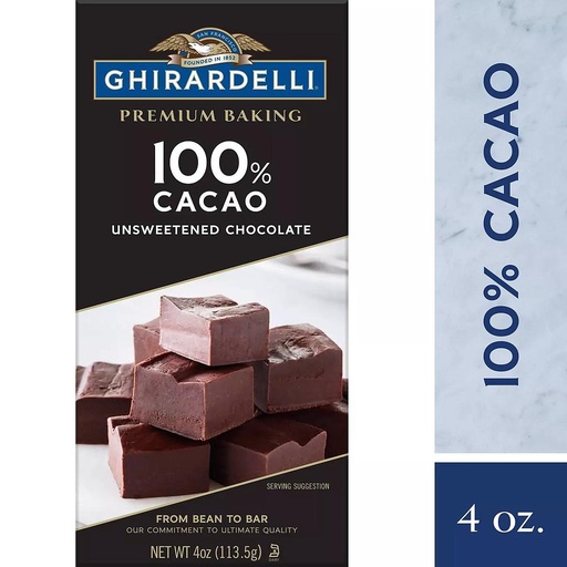 [61828] GHR 100% Cacao Unsweetened Chocolate Baking Bar