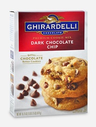 [83447] GHIRARDELLI Dark Chocolate Chip Premium Cookie Mix 16.75oz