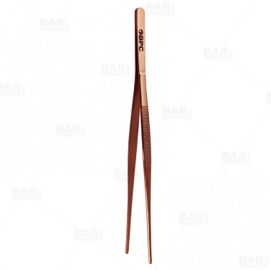 [TONG-COP-12] OLEA™ COPPER PLATED LONG GARNISH TONGS-12"