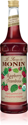 [M-AO040B] Monin Raspberry Organic Syrup 750mL 