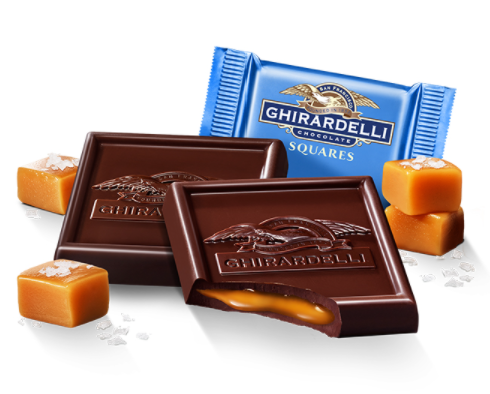 [61866A] Dark Chocolate Sea Salt Caramel Square