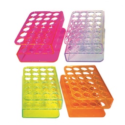 [4020-CLR] Test Tube Shooter Tray Rack Plexi 24 Hole Blank (Clear)