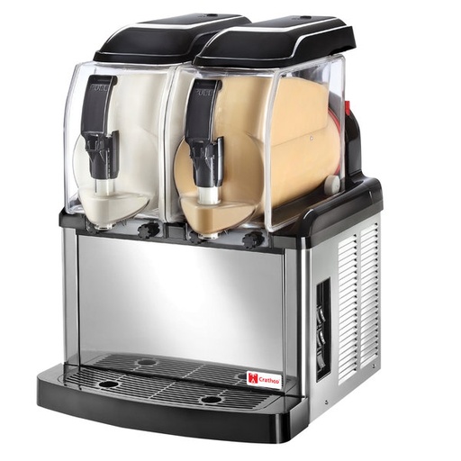 [01CSPBB02/115] CRATHCO SP 2 BLK Double 1.3 Gallon Frozen Granita / Ice Cream Dispenser
